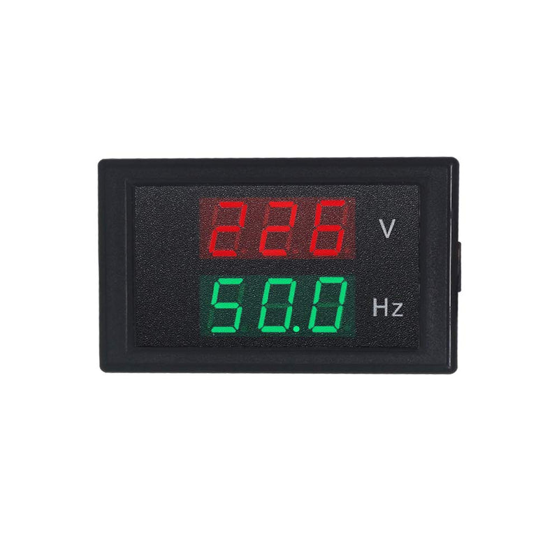 KETOTEK Digital AC Voltmeter Panel Mounting Meter AC80-300V Frequency Counter 45.0-65.0 HZ LED Display Voltage Volt Frequency Meter Tester Gauge V-Hz