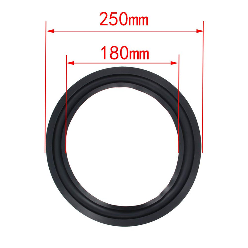 Fielect 10 Inch Speaker Rubber Edge Surround Rings Replacement Parts for Speaker Repair or DIY 1pcs