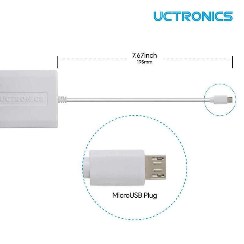 UCTRONICS Upgraded Raspberry Pi Zero Ethernet and Power, Micro USB to Ethernet/PoE Adapter for Fire TV Stick, Chromecast, Google Mini, Wyze Cams and More, IEEE 802.3af Compliant