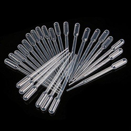 Basic Essential Bottles 100pcs 3ml Disposable Graduated Plastic Transfer Pipettes