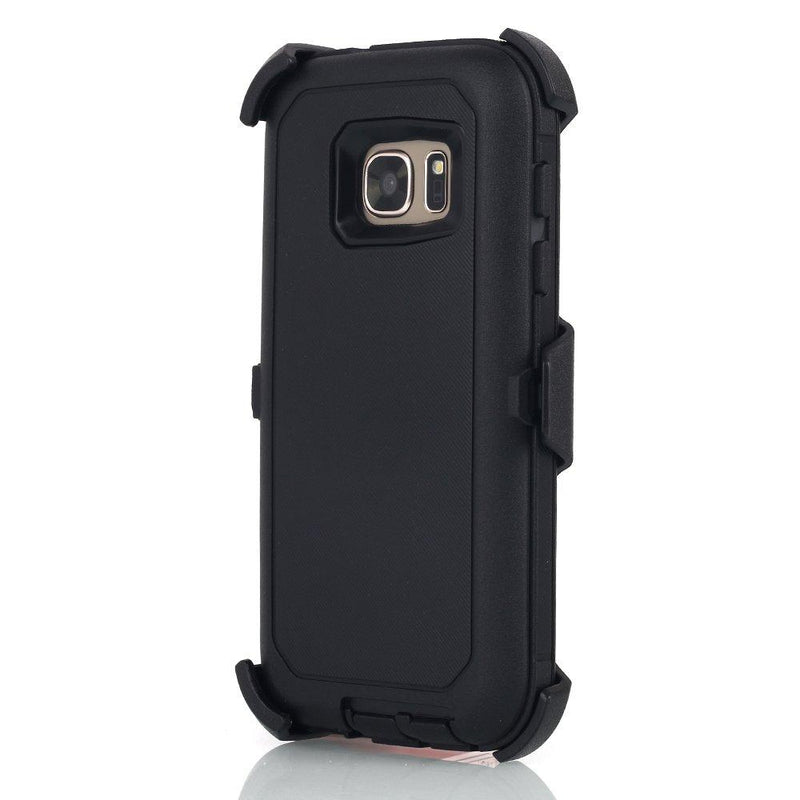 Galaxy S7 Case, AICase [Heavy Duty] [Full Body] Tough 4 in 1 Rugged Shockproof Cover with Belt Clip Armor Protective Cover for Samsung Galaxy S7 (2016) (Black) Black