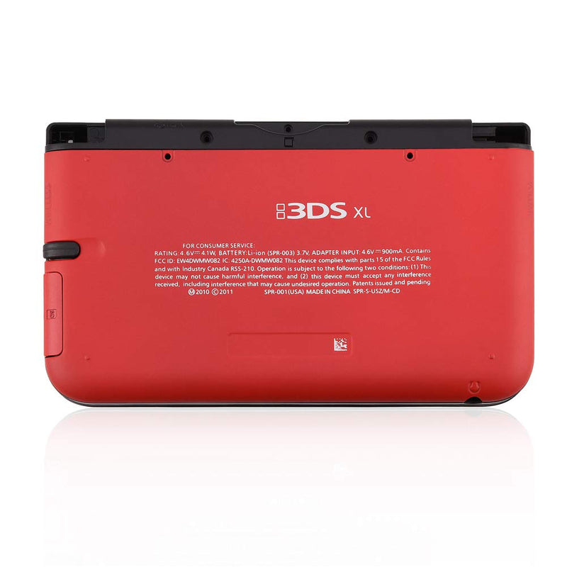 Replecement Case for Nintendo 3DS LL, Full Housing Case Cover Shell Repair Parts Complete Replacement Kit for Nintendo 3DS XL Red