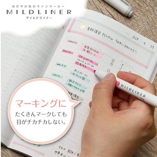 Zebra Highlighter Mildliner, 5 Friendly Color Set (WKT7-N-5C) pack of 1