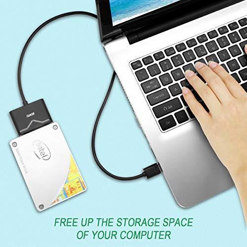 SATA to USB 3.0 Cable, BENFEI USB 3.0 to SATA III Hard Drive Adapter Compatible for 2.5 3.5 Inch HDD/SSD Hard Drive Disk with 12V/2A Power Adapter, Support UASP