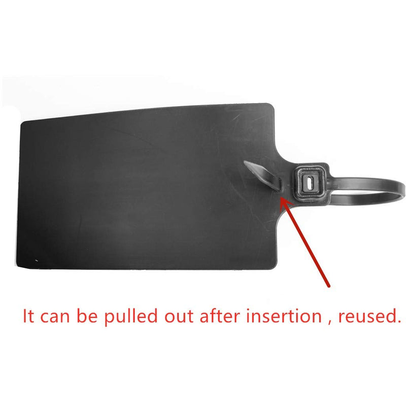 Plastic Seals Shipping Tags Logistics Use Big Sign Tie Large Label Tie, 255mm Total Length, Package of 100pcs (Black) Black