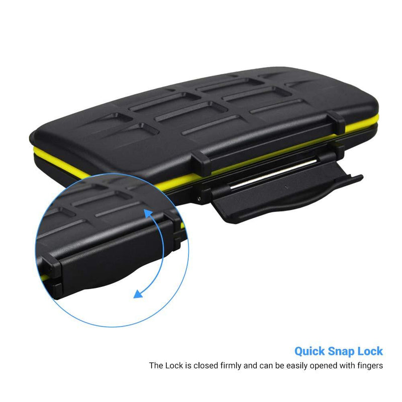 6 Slots CF Card Holder, CF Card Case, Professional Water-Resistant Anti-Shock CF Card Protector Storage for Canon 400D 350D 50D 40D 30D 7D Mark II 7D 5DS R 5D Mark IV III II 1D Mark II Nikon D810 D800