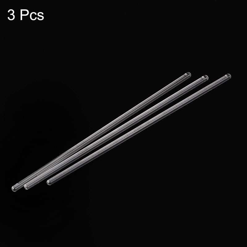 MECCANIXITY Borosilicate Glass Stick 11.81" Length 7mm Dia Stir Rod Mixing Tools with Both Ends Round for Lab Kitchen Science 3Pcs 11.81" x 0.28"