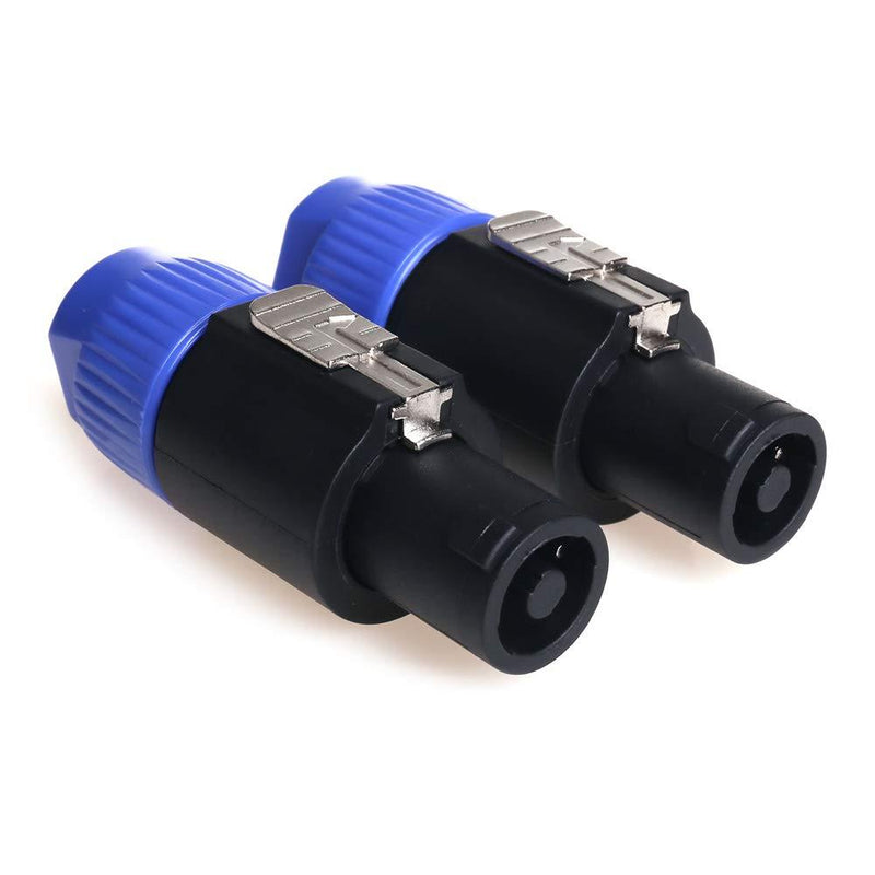 Speakon to 1/4 Adapter Connector, Upgraded NANYI 1/4" Female to NL4FC Male Connectors are for Converting 1/4" Cables to NL4FC Plug for Speaker/Amplifier/Mixer (Speakon to 1/4 Adapter - 2PCS) Speakon to 1/4 Adapter - 2PCS