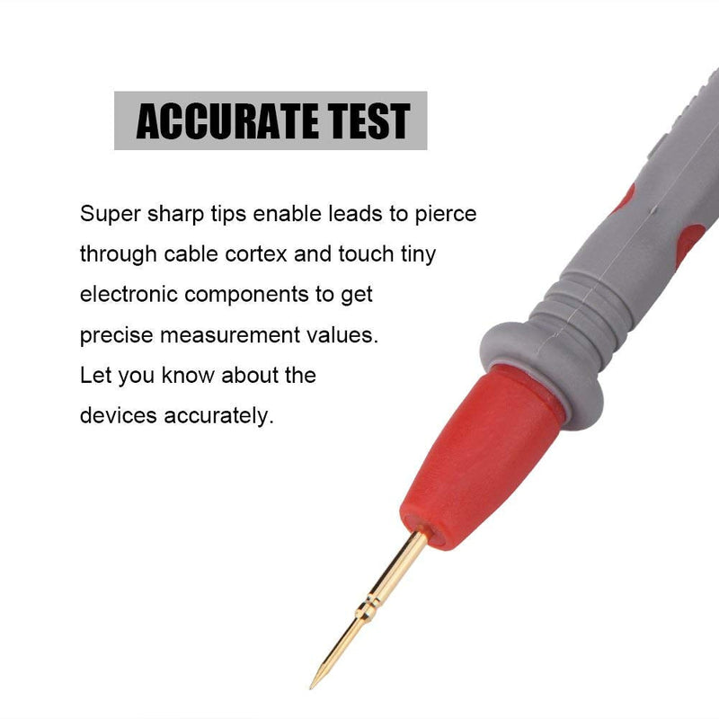 fosa Electronic Test Leads Kit, 1000V/20A Ultra-Sharp Digital Multimeter Leads Alligator Clips Replaceable Multimeter Probes