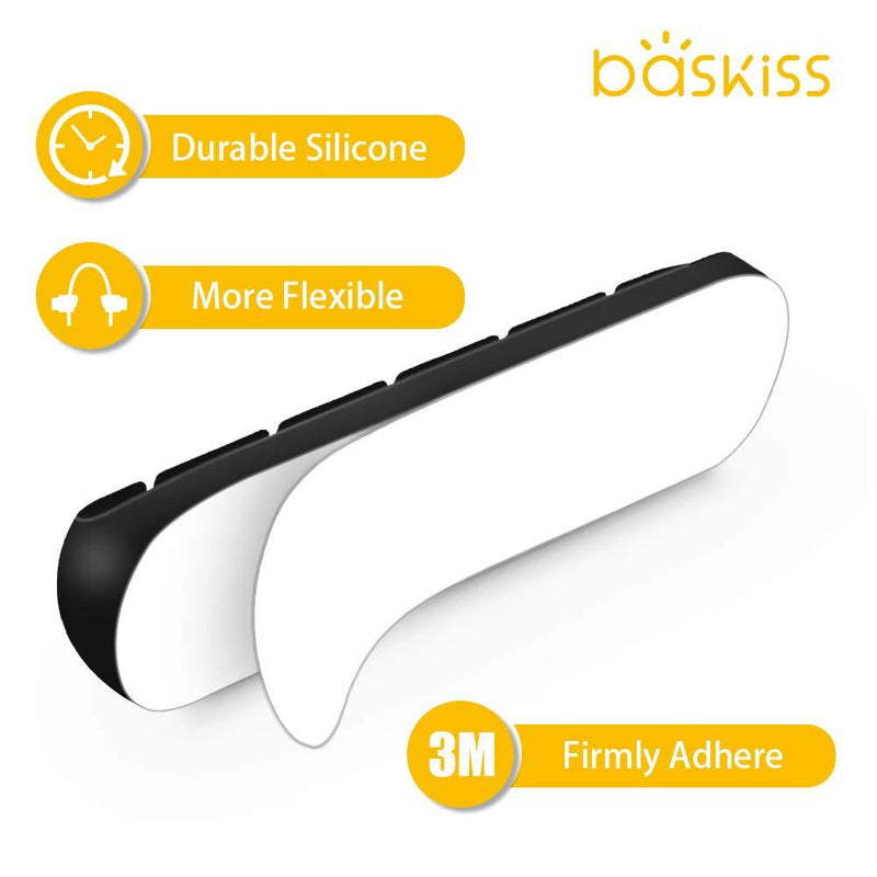 Cable Clips, 3 Packs Cord Management Organizer, Silicone Adhesive Hooks, Wire Cord Holder for Power Cords and Charging Accessory Cables, Mouse Cable, PC, Office and Home (7, 5 and 3 Slots)