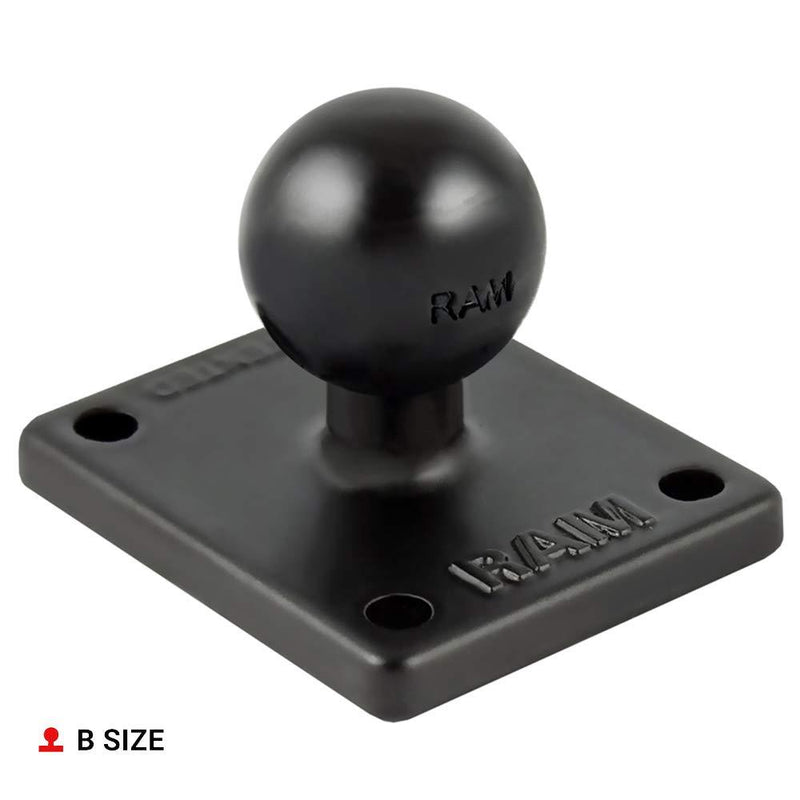 RAM Mounts Ball Adapter with AMPS Plate RAM-B-347U with B Size 1" Ball Standard Packaging