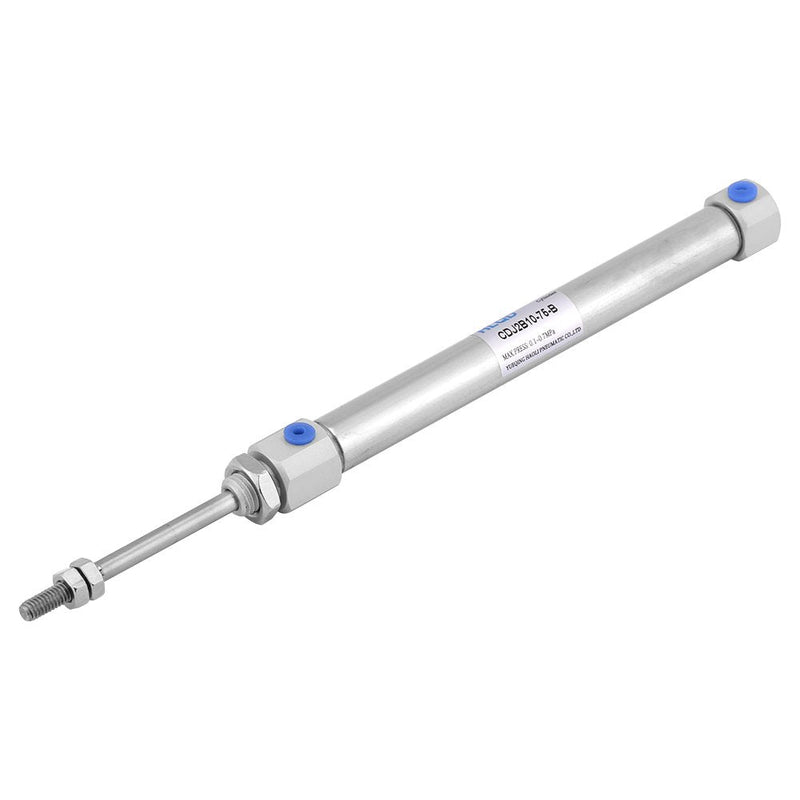 Mini Pneumatic Cylinder, 75mm Stroke Single Rod Double Acting 0.1-0.7Mpa 10mm Bore Mini Pneumatic Air Cylinder