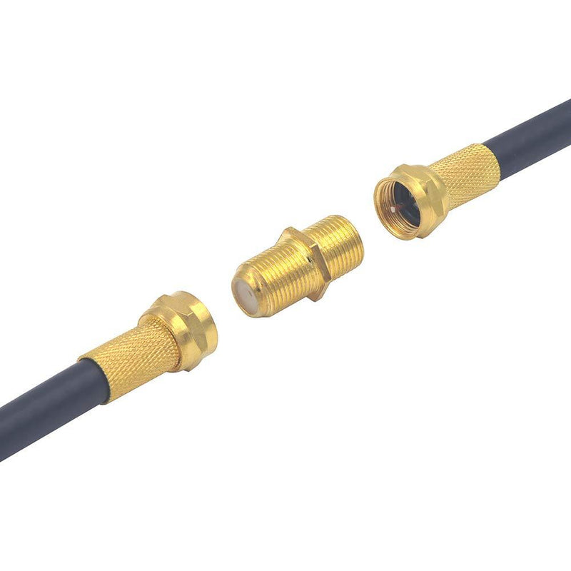 VCE 5-Pack Coaxial Cable Connector, F-Type Coax RG6 Cable Extension Adapter Gold Plated