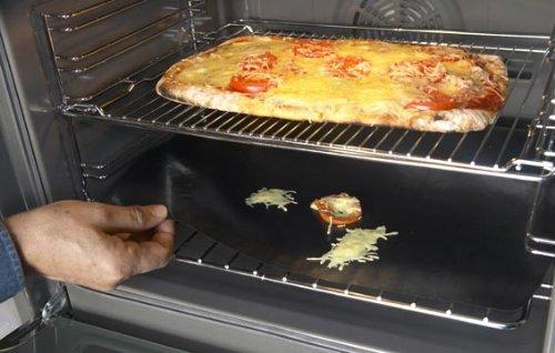 Cooks Innovations Non-Stick Oven Liner – Protect the bottom of Convection, Electric, Gas, Toaster & Microwave Ovens 1-Pack Black - Imported