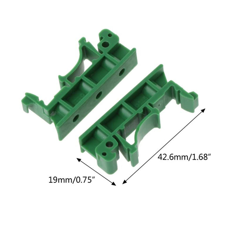 Molence 10 Sets C45 PCB DIN Rail Mounting Adapter 35mm 15mm Circuit Board Mounting Bracket Holder Carrier Clip