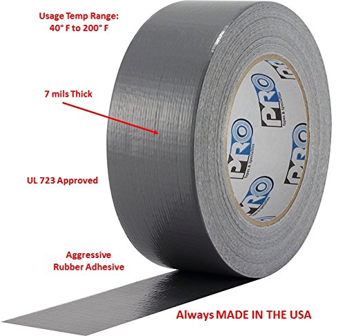 ProTapes Pro Duct 100 PE-Coated Cloth Economy Duct Tape, 60 yds Length x 2" Width, White (Pack of 1) While 2" x 60 yds