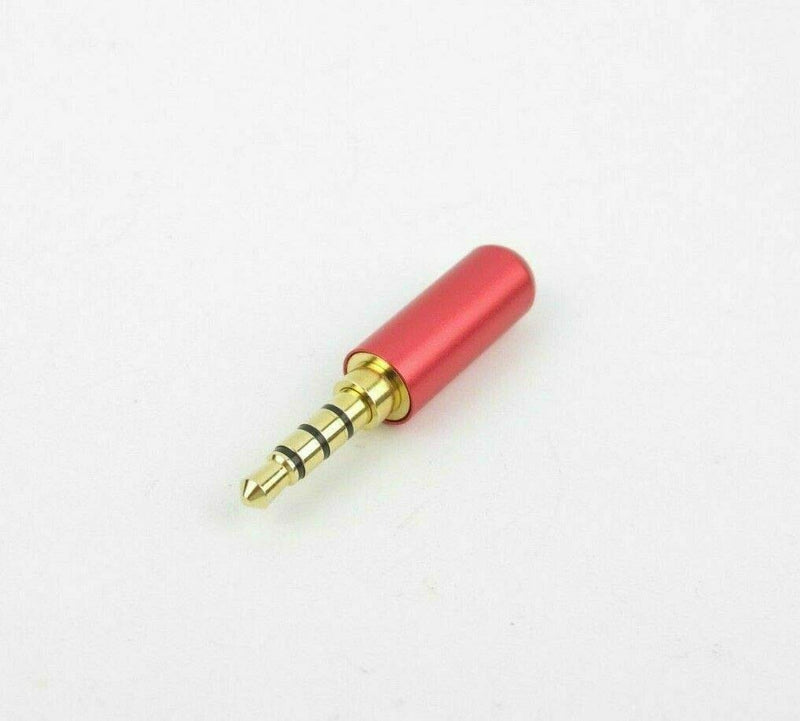 VizGiz 5 Pack 3.5mm 4 Pole Jack Replacement Plug Repair Audio Cable Male Connector 1/8 TRRS (1Tip/2Ring/1Sleeve) Stereo Headphone Earphone Microphone Soldering DIY Adapter Tool 4PIN Terminal