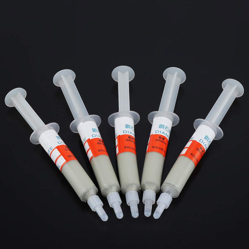 5 pieces/set diamond grinding diamond paste diamond paste polishing paste lapping paste grinding paste needle tube (W1 (8000 mesh mirror polishing))