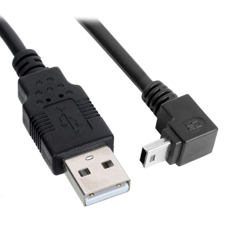 chenyang CY Down Angled 90 Degree Mini USB 2.0 B Type 5Pin Male to USB Male Data Cable 0.5M