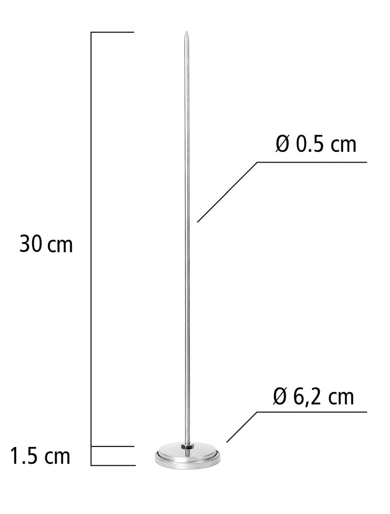 Lantelme® 500 degree pizza oven thermometer stainless steel for cooking chamber temperature measurement for oven grill and smoker Ø 6.2cm (30cm probe) classic