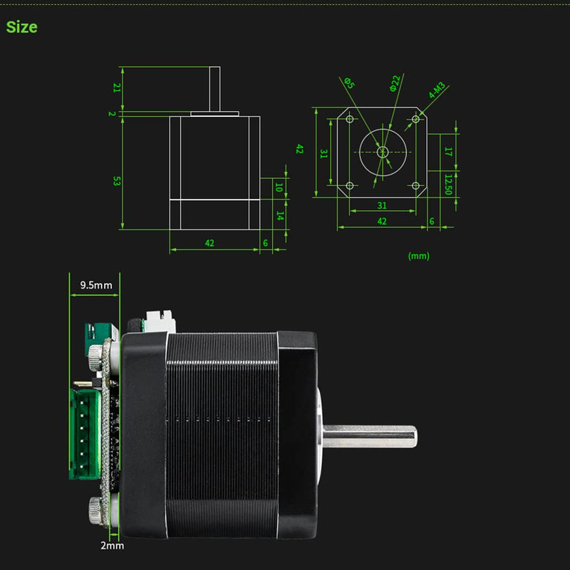 MKS SERVO42C NEMA17 Closed Loop Stepper Motor Driver Low Noise for CNC 3D Printer Prevent Losing Steps Compatible with Gen L SGen L SKR 2 / V1.4 Turbo BTT Octopus V1.1 Mainboard