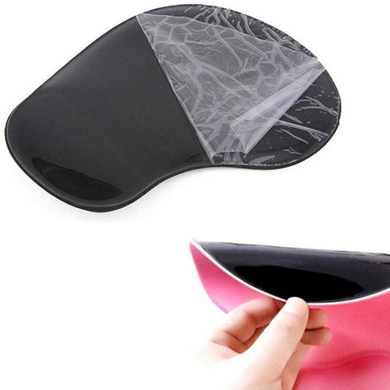 Office Mousepad with Gel Wrist Support - Ergonomic Gaming Desktop Memory Foam Mouse Pad Wrist Rest - Silicone Non-Slip Rubber Base, Premium-Textured Mouse Pad for Laptop Computer (Pink)