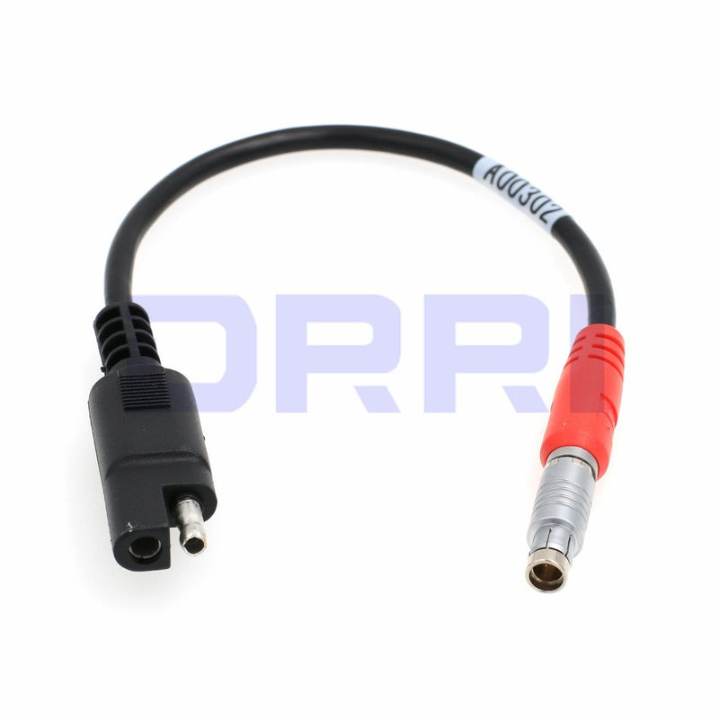 DRRI Topcon GPS 5pin to SAE 2-pin Connector Power Cable for HiPer/Legacy/GB/GR-3