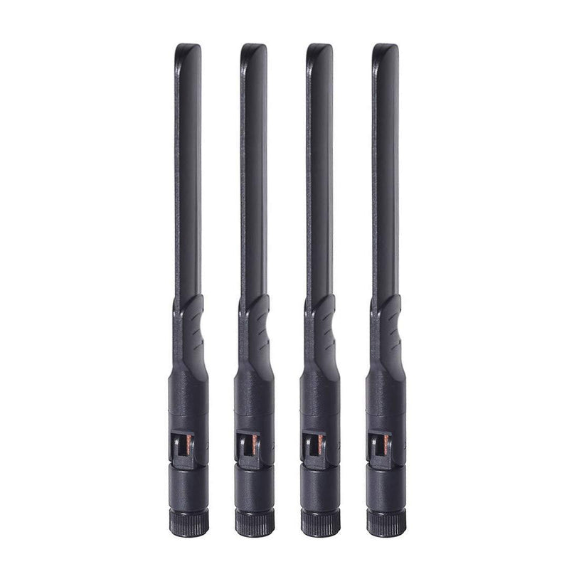 Bingfu Dual Band WiFi 2.4GHz 5GHz 5.8GHz 8dBi MIMO RP-SMA Male Antenna (4-Pack) for WiFi Router Wireless Network Card USB Adapter Security IP Camera Video Surveillance Monitor 4-Pack