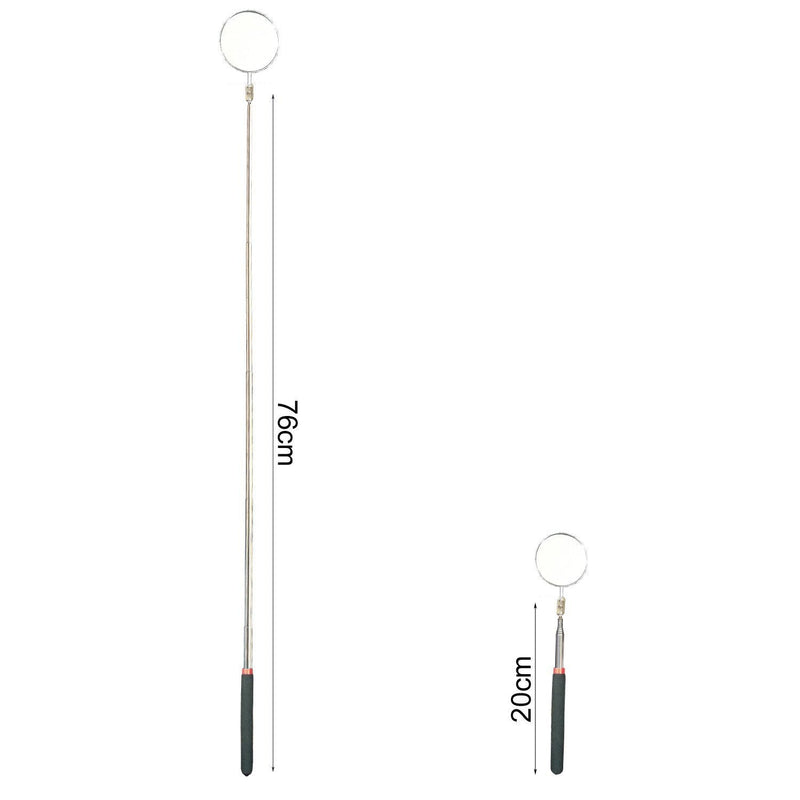 Telescopic Inspection Mirror, Circular Inspection Mirror, Telescopic Inspection Mirror, Flexible Inspection Mirror 360 Rotation, with Buckle Large Round Welding Mirror (Inspection Mirror-01) Inspection Mirror-01