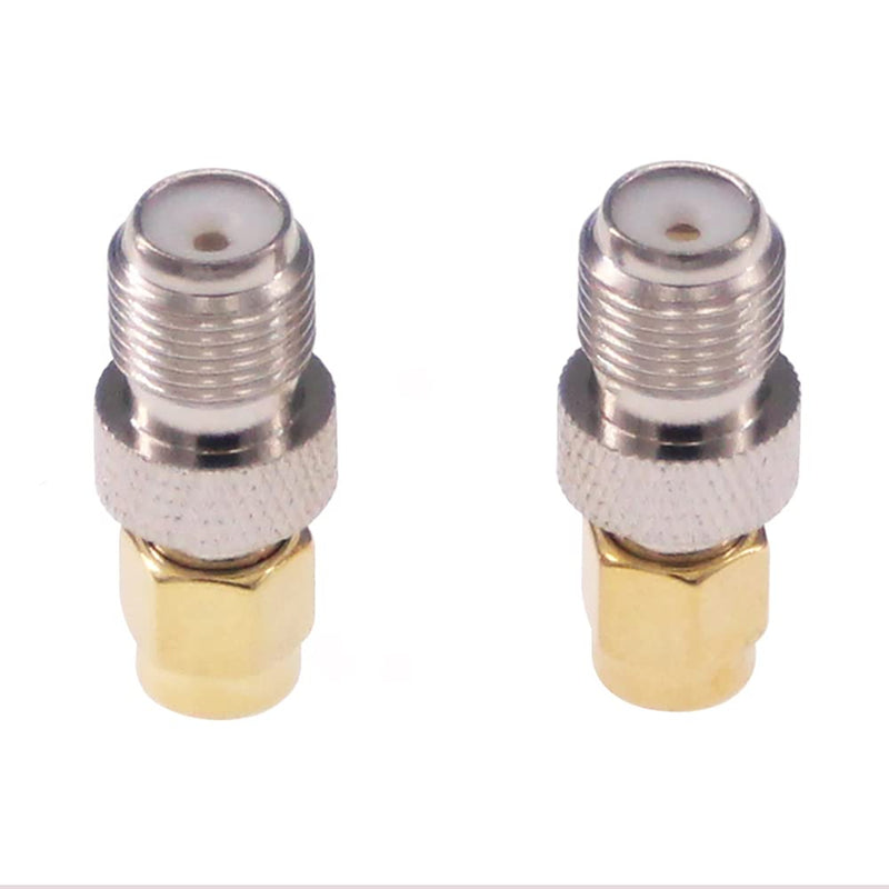 RFaha 5pcs RP-SMA Male to F Female RF Coax Adapter RPSMA to F Type Coaxial Connector Adapter(F20-5)