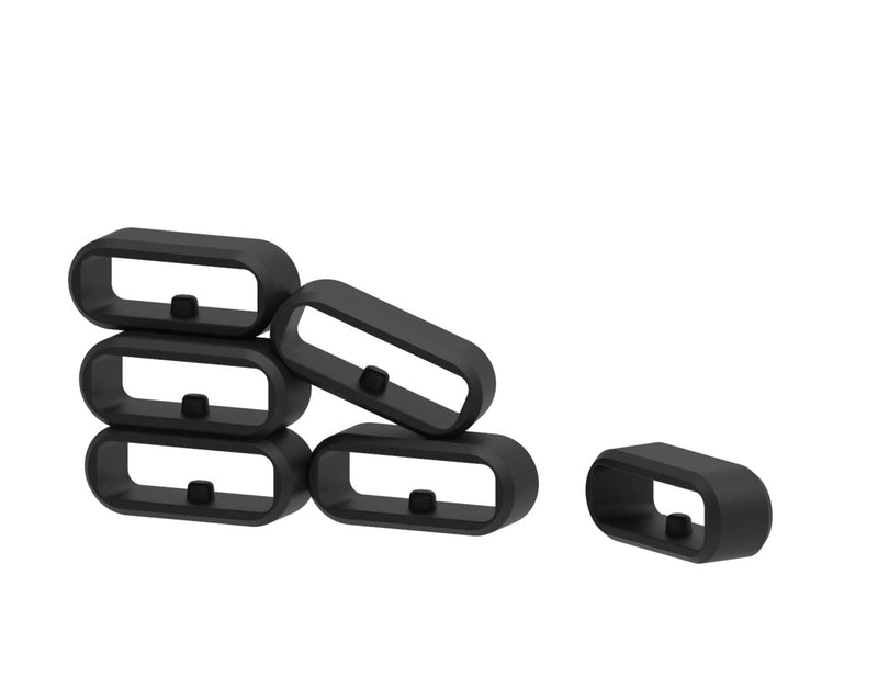 6-Pack Fastener Rings Compatible with Garmin Vivoactive 3/Forerunner 645 245/Venu/Vivomove/Fenix 6S/Fenix 5S Band Keeper, Silicone Replacement Watch Band Loop/Holder/Retainer
