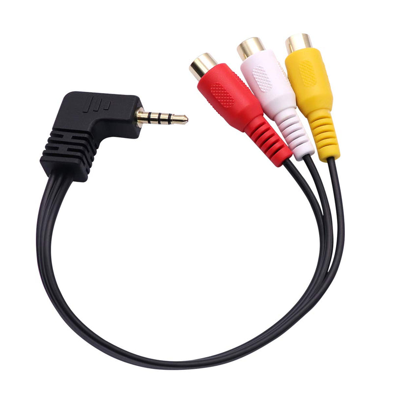3.5 mm to RCA AV Camcorder Video Cable,3.5mm Male to 3RCA Female Plug Stereo Audio Video AUX Cable for Smartphones,MP3, Tablets,Speakers,Home Theater (3.5 Male to 3RCA Female 0.15m)â€¦ 3.5 Male to 3RCA Female 0.15m