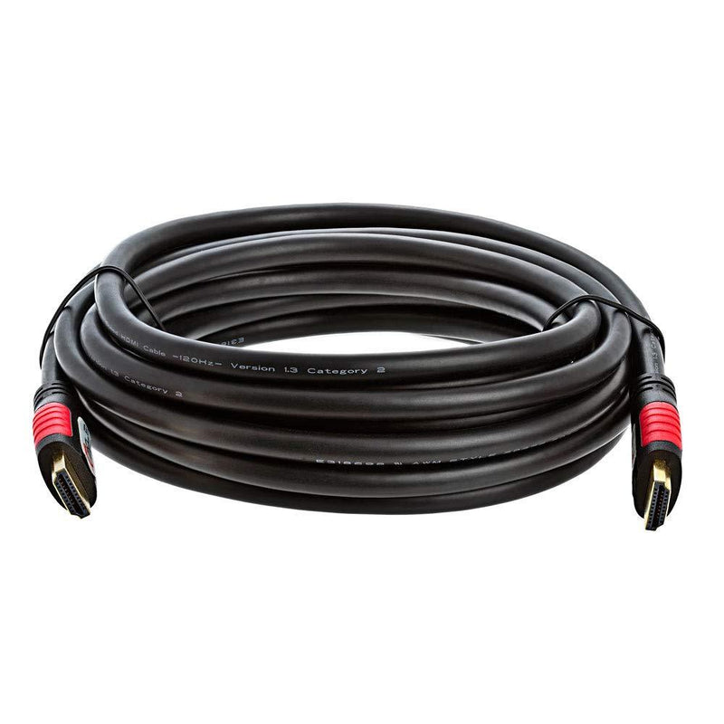 Cmple - 4K Gold Plated Ultra High Speed HDMI Cable - HDTV Cable with 3D HDR and Ethernet - 15 Feet, Black