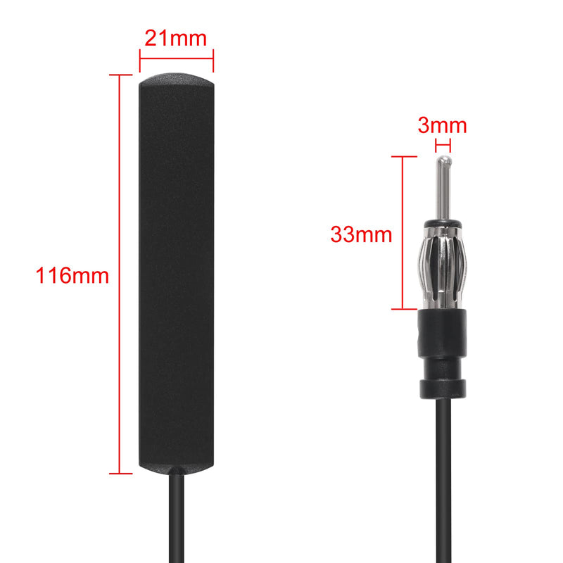 ACEIRMC Car Antenna Car Stereo FM AM Radio Antenna Car Adhesive Mount Hidden Patch Antenna for Vehicle Truck SUV Car Stereo in Dash Head Unit CD Media Receiver Player Audio HD Radio Tuner Amplifier