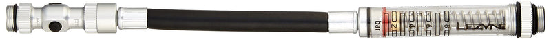 LEZYNE ABS Pen Gauge, Presta & Schrader Compatible, ABS Flex Hose, Flip-Thread Chuck, Bicycle Hand Pump Gauge Black