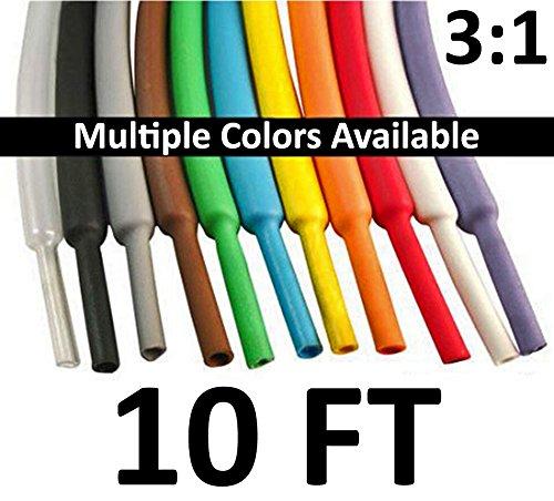 Electriduct 3/8" Heat Shrink Tubing 3:1 Ratio Shrinkable Tube Cable Sleeve - 10 Feet (Red) 0.375 Inch (3/8") - 10 Feet Red