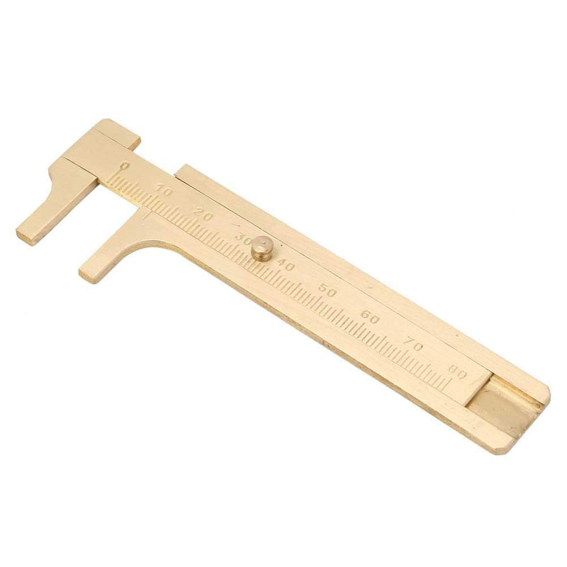 Vernier Caliper, Measure Measurement Tool 0-80mm Mini Ruler Read Value 0.1mm for Archaeology Measuring Jewelry Gemstones