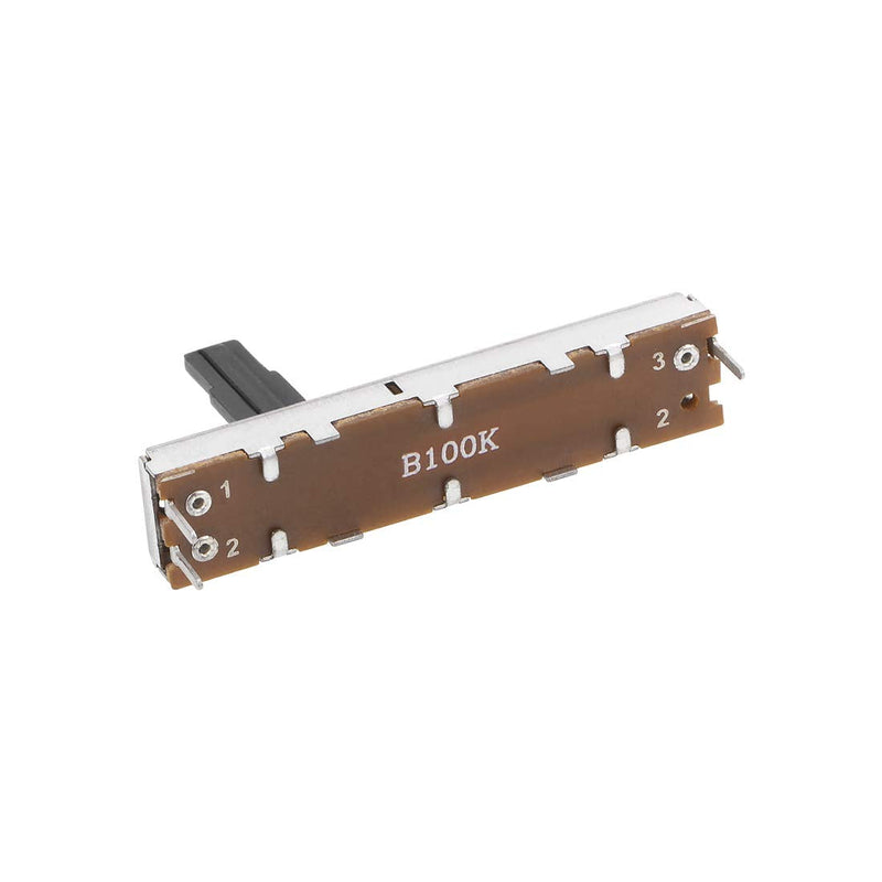 uxcell 5pcs Fader Variable Resistors Mixer 45mm Straight Slide Potentiometer B100K Ohm Linear Potentiometers for Dimming Tuning