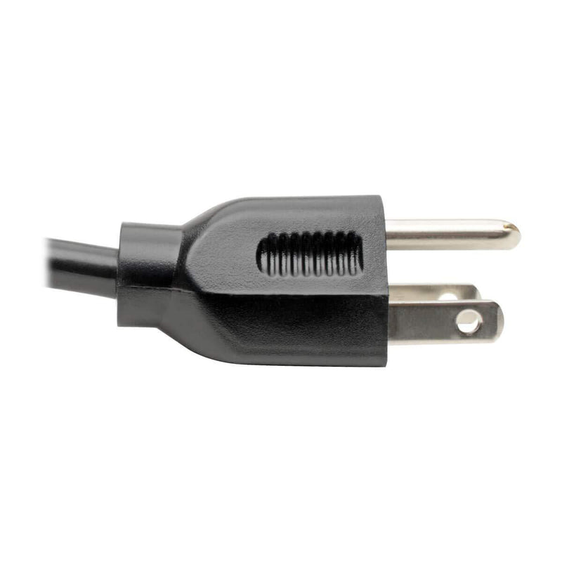 Tripp Lite Standard Computer Power Cord 10A,18AWG (NEMA 5-15P to Left Angle IEC-320-C13) 6-ft.(P006-006-13LA),Black 6 ft. Left Angle