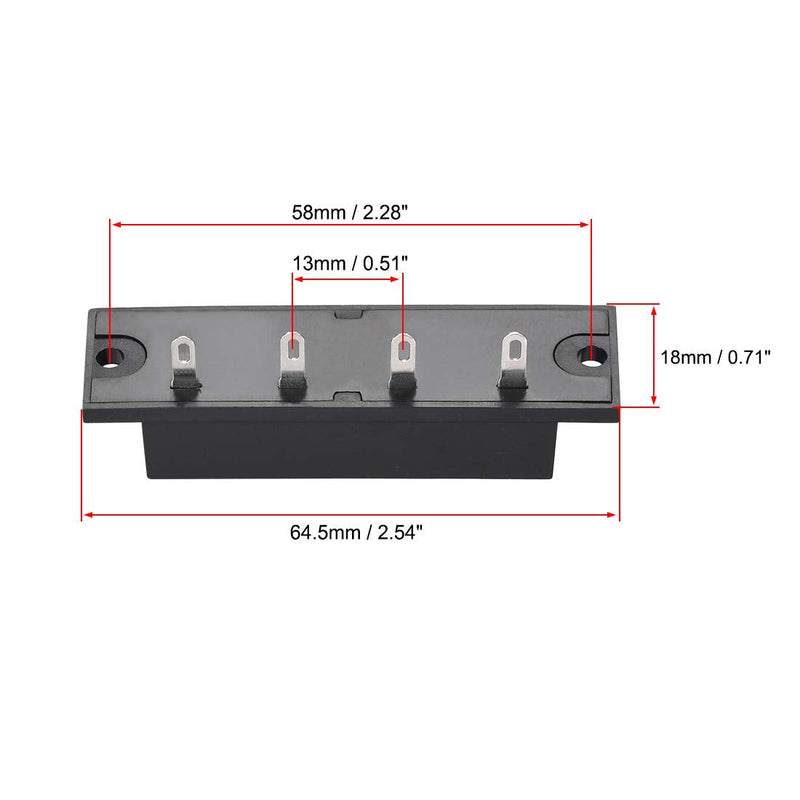 uxcell 4 Way Spring Speaker Terminal Clip Push Release Connector Audio Cable Terminals Strip Block WP4-7 3Pcs
