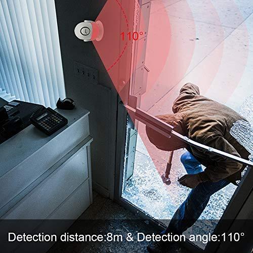 CPVAN Motion Sensor Alarm, Wireless Infrared Home Security System, PIR Motion Detector Alert (125dB, 328ft, Battery Operated) with Remote Control(Key Fob). Model: CP2 CP2 Motion Detector