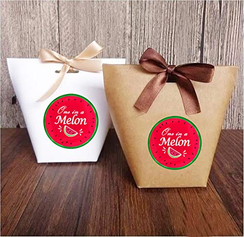 One in a Melon Party Stickers,2 Inch 1st First Birthday Watermelon Label for Party Favors Decoration,120 Pcs Per Pack.