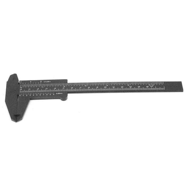 Plastic 150MM High Accuracy Double Rule Scale Durable Gauge Plastic Vernier Caliper Measuring Tool for Measurements(Black) Black