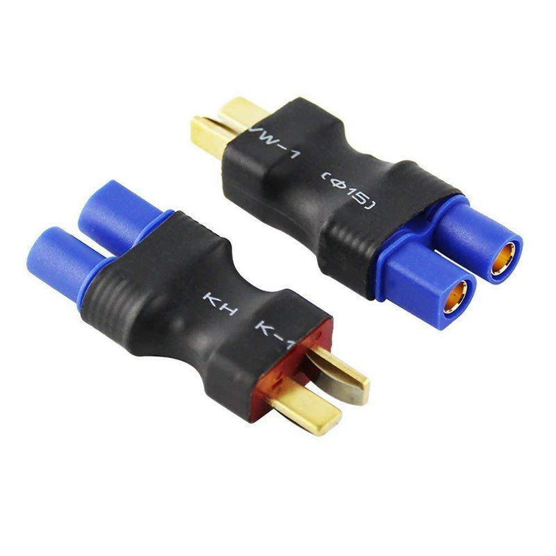 Yowoo 4 Pcs Deans Style T Male Plug to EC3 Female Connector Plug Adapter for RC Lipo Battery