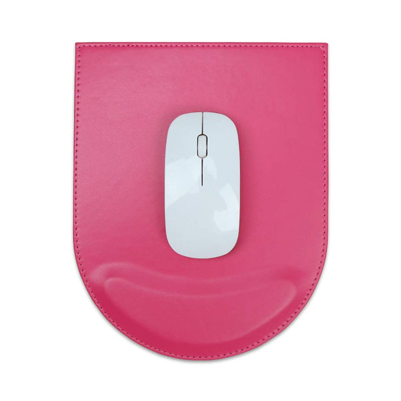 KINGFOM Leather Gaming Mouse Pad/Mat with Wrist Rest Support, Non Slip Mousepad - Large (pink) Pink