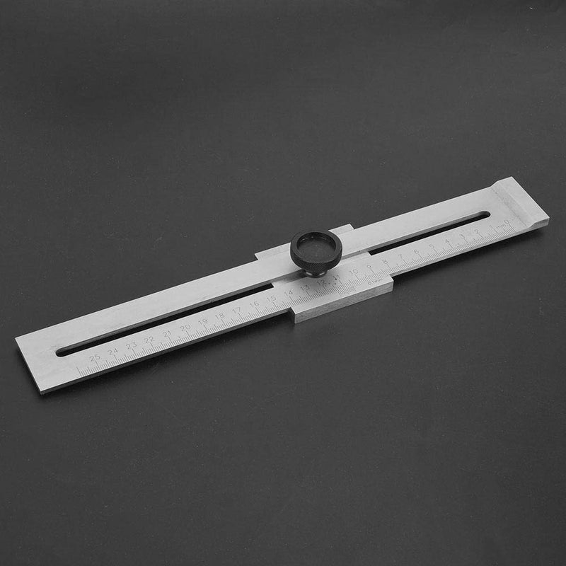 Carbon Steel Parallel Ruler Marker Gauge Precise Marking Gauge Sliding Line Ruler Durable Straight Ruler for Marking out Jobs Woodworking Industrial Carpenter(0-200)