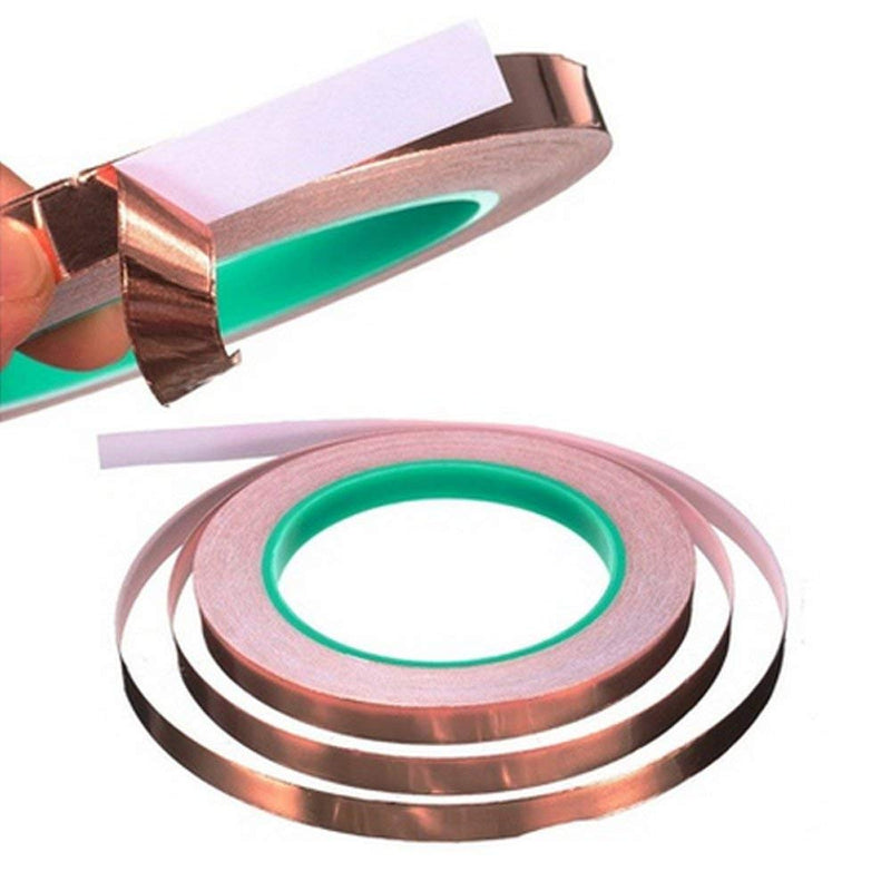 4 Pack Copper Foil Tape,Copper Tape Double-Sided Conductive Adhesive for EMI Shielding,Paper Circuits,Electrical Repairs,Grounding(1/8"x21.9yards)