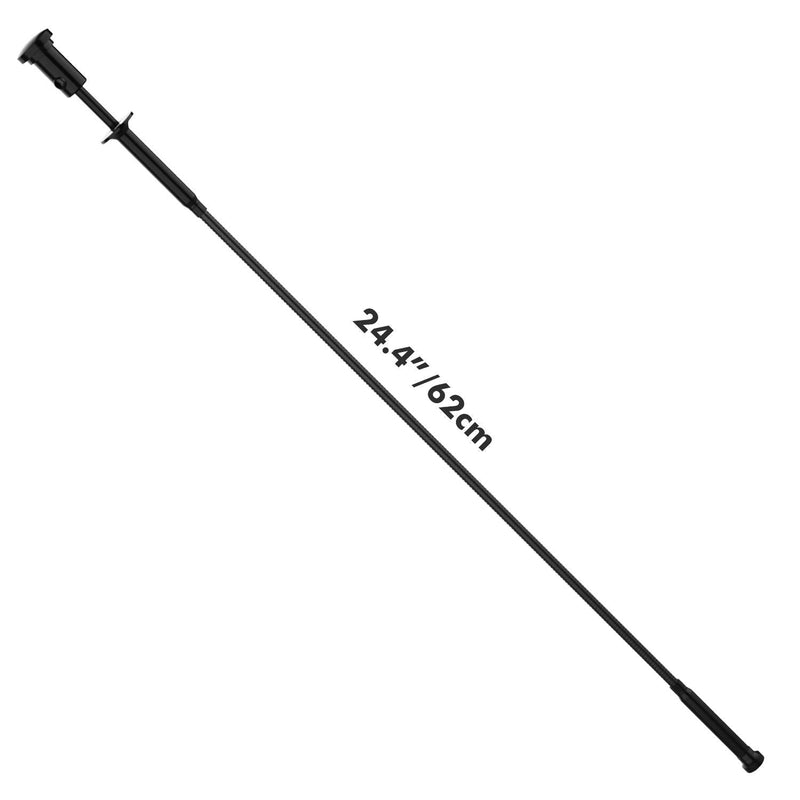 Housolution Grabber Tool Magnetic Four-claw Picker, Bendable Hose Reacher Pickup Sweeper with LED Lights, Flexible Long Handy Reaching Assist Tool for Litter Pick/Home Sink/Drain (Black) Black