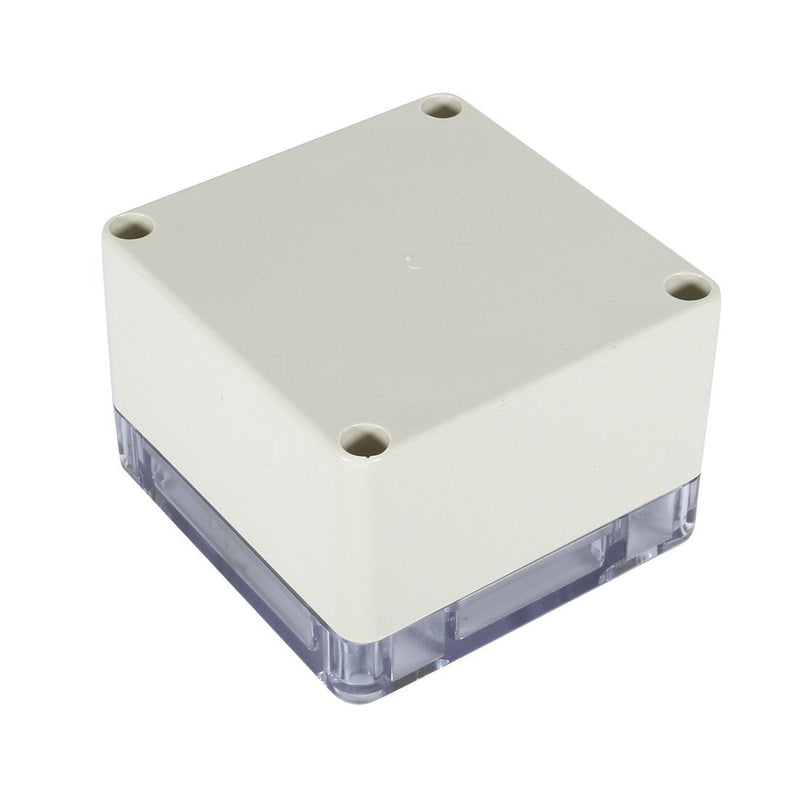 Awclub ABS Plastic Junction Box, Dustproof Waterproof IP65 Electrical Box - Universal Project Enclosure Grey, with PC Transparent/Clear Cover 3.3"x3.2"x2.2"(83mm x 81mm x 56mm) 3.3"x3.2"x2.2"