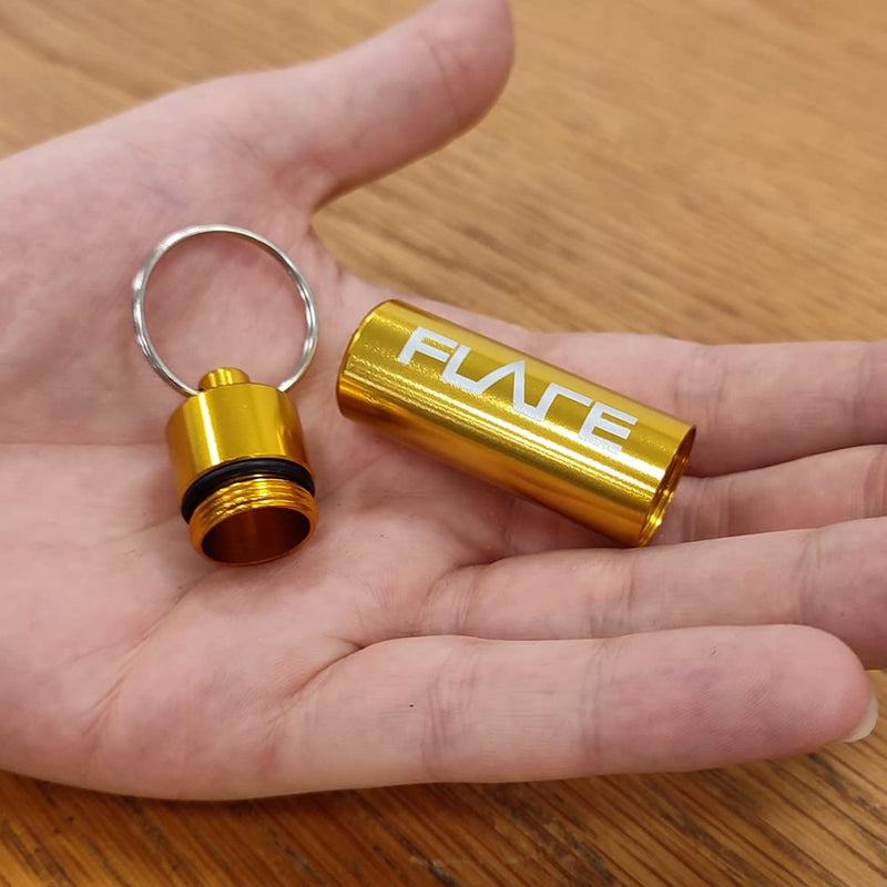 Flare Audio Capsule Yellow - Tough Lightweight Aluminium, Water-Proof, Keychain